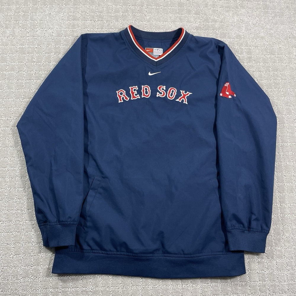 Vintage Boston Red Sox Jacket Size Medium Nike Center Swoosh Windbreaker MLB 90s